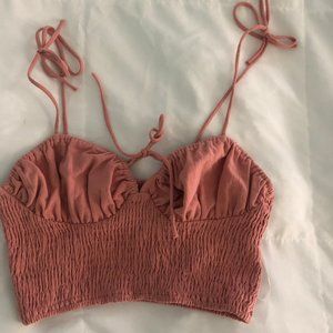 Verge Girl California Desert Tie Top in Blush